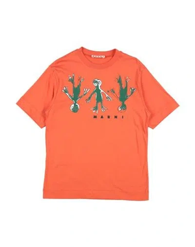 Marni Babies'  Toddler T-shirt Orange Size 6 Cotton
