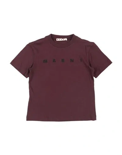 Marni Babies'  Toddler T-shirt Burgundy Size 6 Cotton In Brown