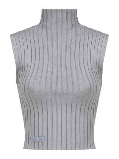 Marni Light Gray Top In Gris