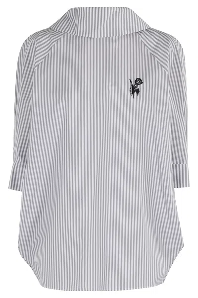 Marni Striped-pattern Shirt In Blue