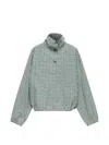 Marni Green Checked Poplin Blouse In Green