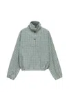 Marni Checked Drawstring Shirt In Green