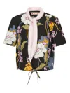 Marni Floral Blouse In Black