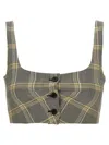 Marni Women Top Cropped Check In Gray