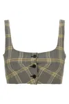 Marni Women Top Cropped Check In Gray