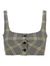 Marni Check Print Virgin Wool Tank Top In Multicolor