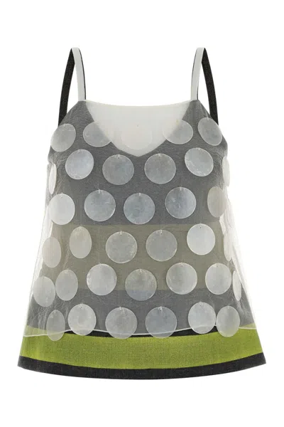 Marni Printed Virgin Wool Tank Top In Gray