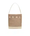 Marni Top Handle Shoulder Bag In Nude