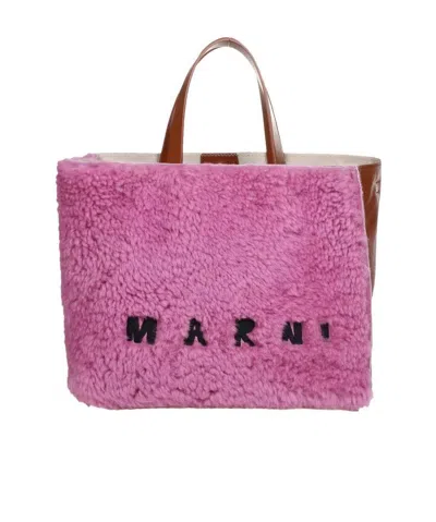 Marni Top Handle Shoulder Bag In Pink