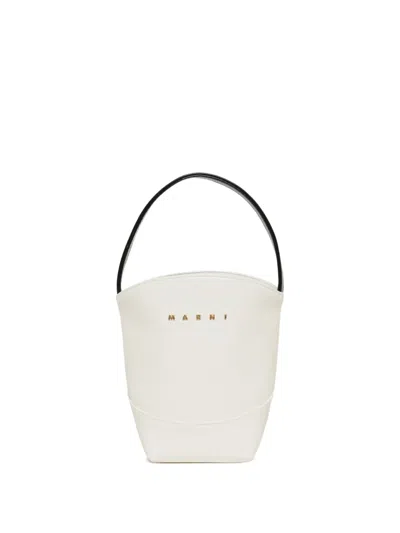 Marni Top-handle Shoulder Bag In White