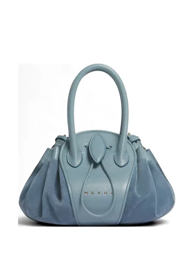 Marni Top Handle Tubular Shoulder Bag In Blue