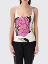 Marni Abstract Print Square Neckline Top In Multicolor