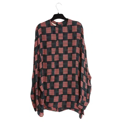 Pre-owned Marni Top Oversize Soie Fr36 African Green Oversized Silk Crepe Blouse Uk8 Us6