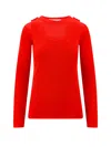 Marni Ribbed Viscose Top With Buttonholes In Red