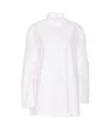 Marni High Neck Long Sleeves Loose Fit In White