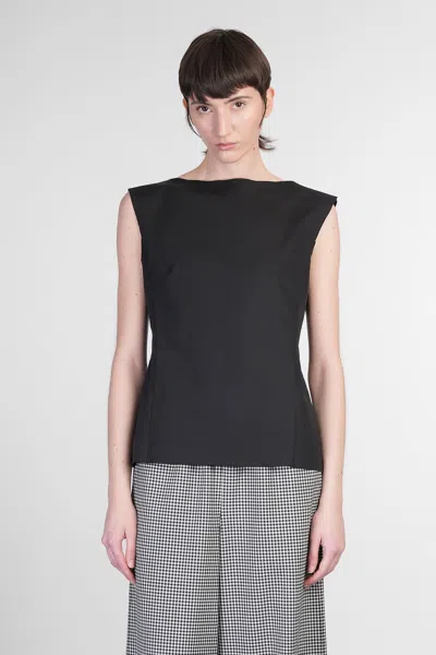 MARNI TOPWEAR IN BLACK COTTON