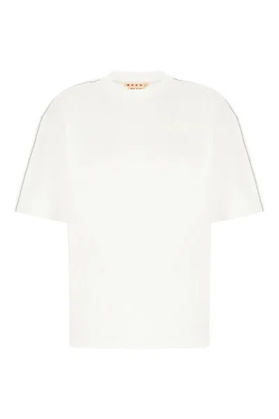 Marni Multicolor Cotton T-shirt Set In Lily White