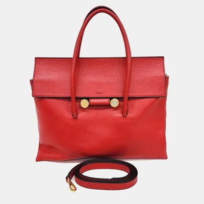 Pre-owned Marni Tote And Shoulder Bag In Red