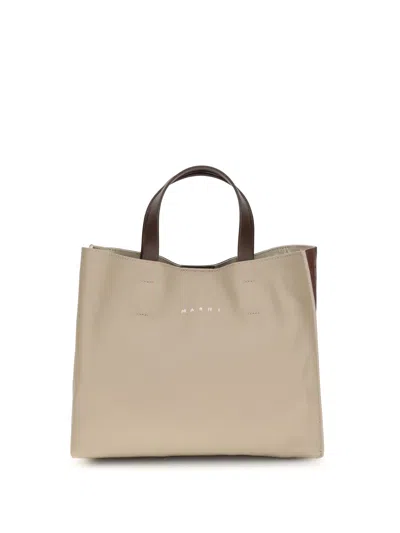 Marni Tote Bag In Beige