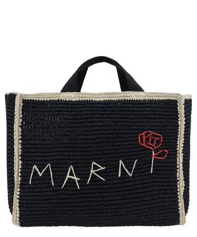 Marni Tote Bag In Black