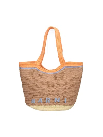 Marni Tote Bag Seaside In Multi