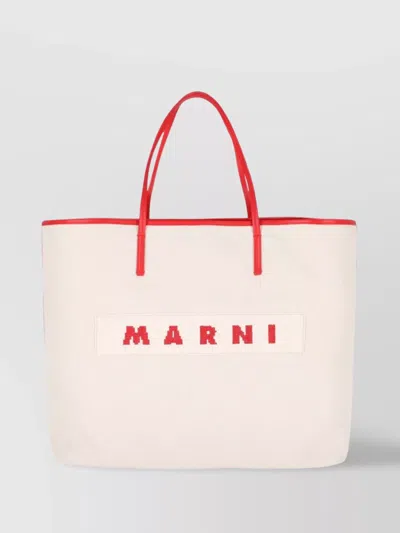 Marni Kleiner Janus Shopper Aus Canvas In Pink