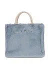 Marni Women Small Basket Tote Bag In Blue