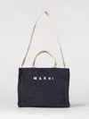 Marni Small Raffia Tote Bag In Blue