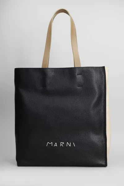 Marni Tote In Black Leather