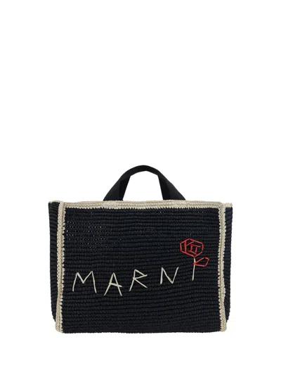 Marni Handbags In Black/ivory/black