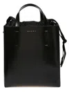 Marni Museo Compact Leather Tote In Black
