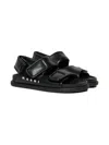 Marni Black Sandals For Kids With Logo In Black
