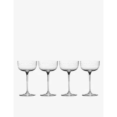 Marni Transparent Serax X Midnight Flowers Champagne Coupe Glasses Set Of Four