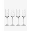 Marni Transparent Serax X Midnight Flowers Champagne Flute Glasses Set Of Four In Transparent