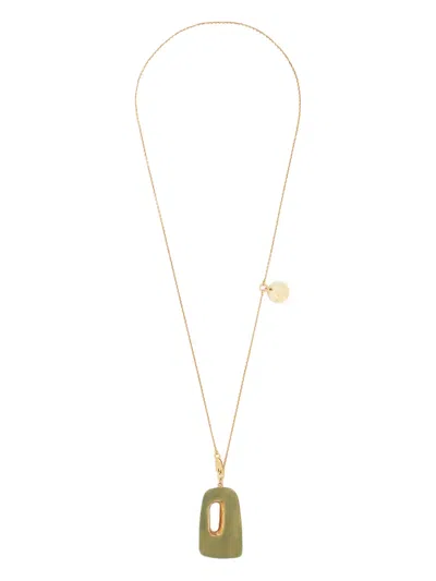 Marni Trapeze Pendant Chain Necklace In Gold