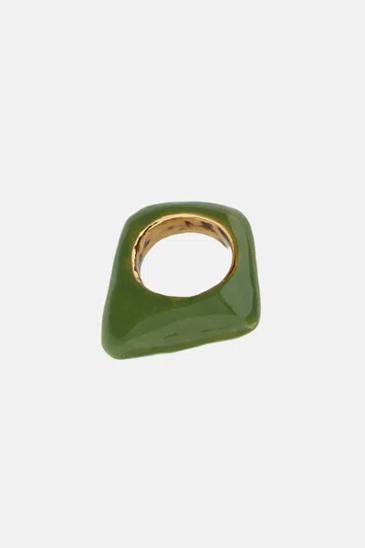 Marni Trapeze Ring In Green