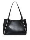 Marni Rectangular Two-tone Shoulder Bag With Long Handles In Black
