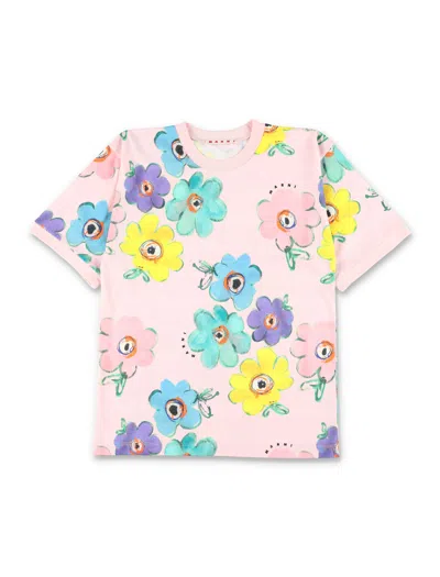 Marni Trendy Mini Dress For Girls In Pink