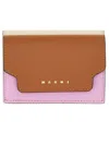 Marni Tri-fold Wallet With Logo In Brown