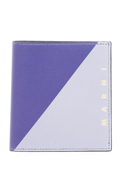 Marni Tribeca Bifold In Prune Violett/ Sodium (purple)