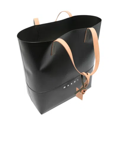Marni Tribeca Double-handle Tote Bag In Black