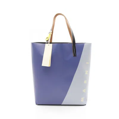 Marni Tribeca Leather Tote Bag In Black