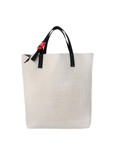 Marni 'tribeca' Tote Bag In White