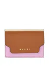 Marni Tri-fold Wallet With Logo In Brown