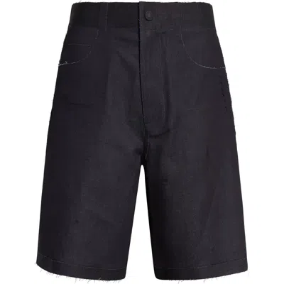Marni Trompe L'oeil Stretch Denim Bermuda Shorts
