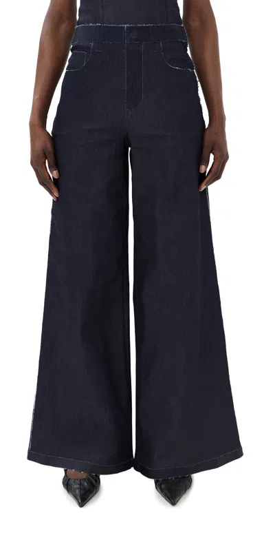 Marni Trompe L'oeil Stretch Denim Trousers Blublack