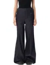 Marni Wide Leg Cotton Jeans With Raw Finish In Black