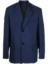 Marni Tropical Wool Tailored Jacket In Blue