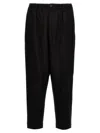 Marni Blue Tropical Wool Crop Trousers In Black