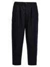 Marni Deep Blue Tropical Wool Trousers With Drawstring Waist In Blue